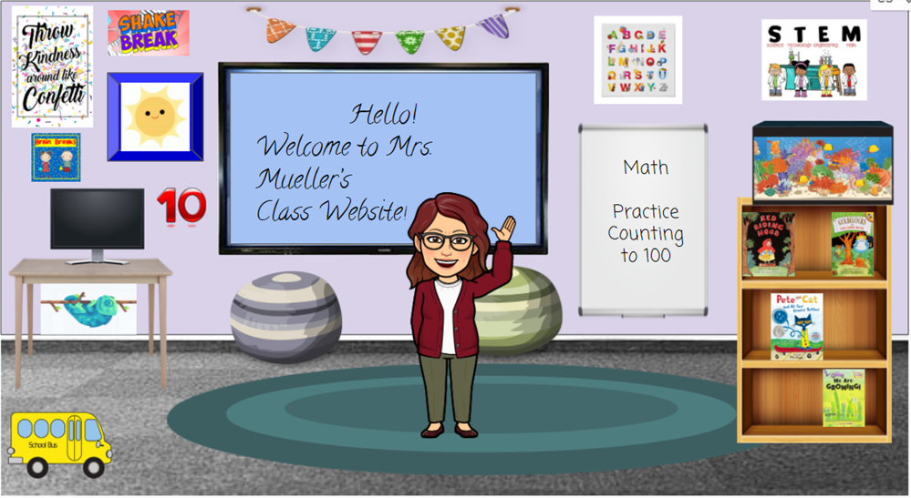 Picture of Mrs. Mueller's virtual classroom